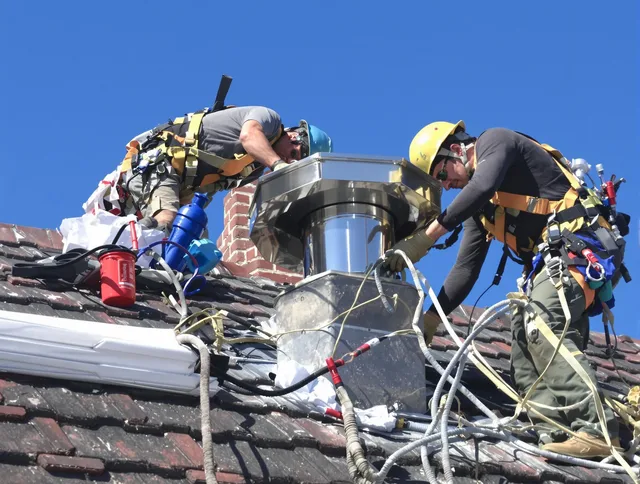 Protective chimney cap installed by North Olmsted Chimney Sweep in North Olmsted, OH