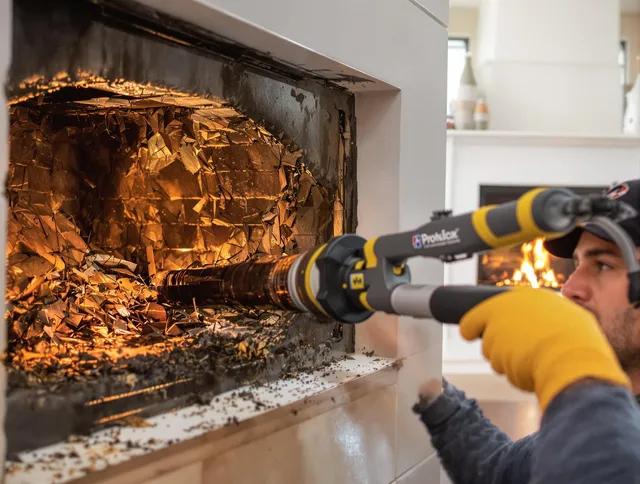 Professional chimney cleaning by North Olmsted Chimney Sweep in North Olmsted, OH