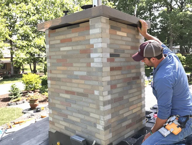 North Olmsted Chimney Sweep completing a modern chimney remodel in North Olmsted, OH