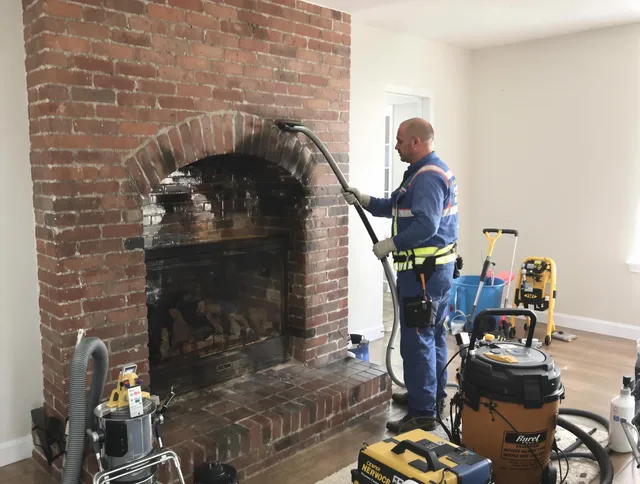 North Olmsted Chimney Sweep expert performing detailed chimney sweep in North Olmsted, OH