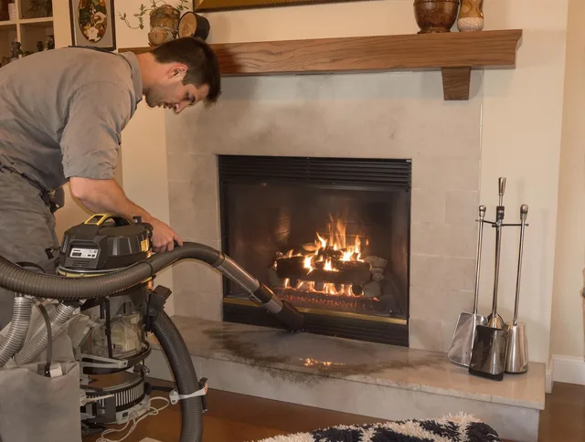 Routine fireplace upkeep by North Olmsted Chimney Sweep in North Olmsted, OH
