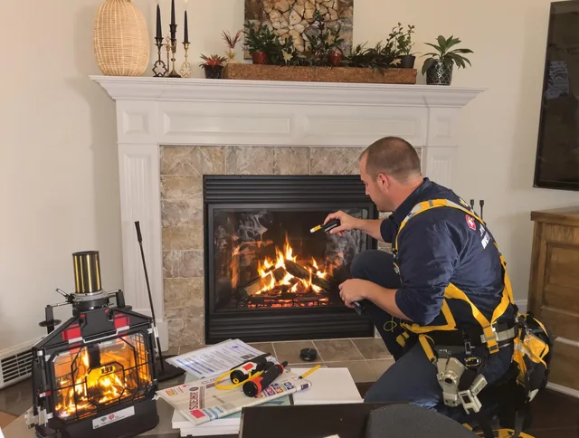 Safety-focused fireplace inspection by North Olmsted Chimney Sweep in North Olmsted, OH