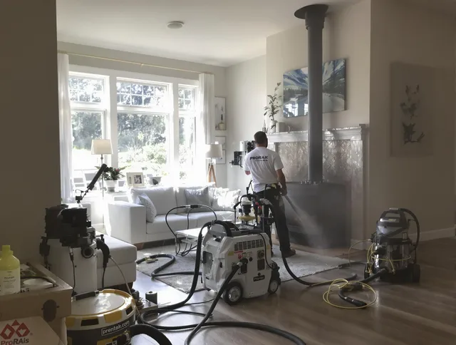 Soot removal service by North Olmsted Chimney Sweep for a fireplace in North Olmsted, OH