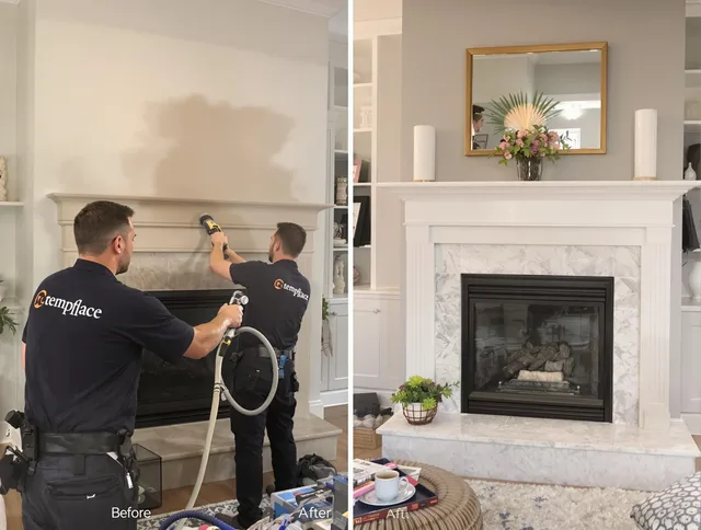 Professional soot removal by North Olmsted Chimney Sweep team in North Olmsted, OH